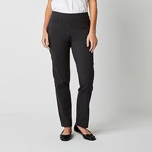 Liz Claiborne Women's Black SARA Slim Leg Mid-Rise Pants Size 20W